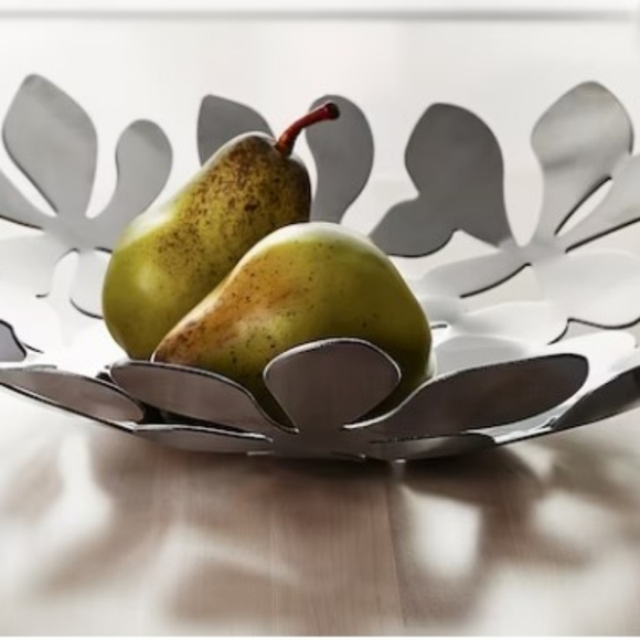 Stockholm Stainless Steel Floral Print Bowl. SET of 2. - Picture 2 of 12